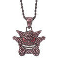 Hip-Hop Gengar pendant with rhinestone inlays💎👻