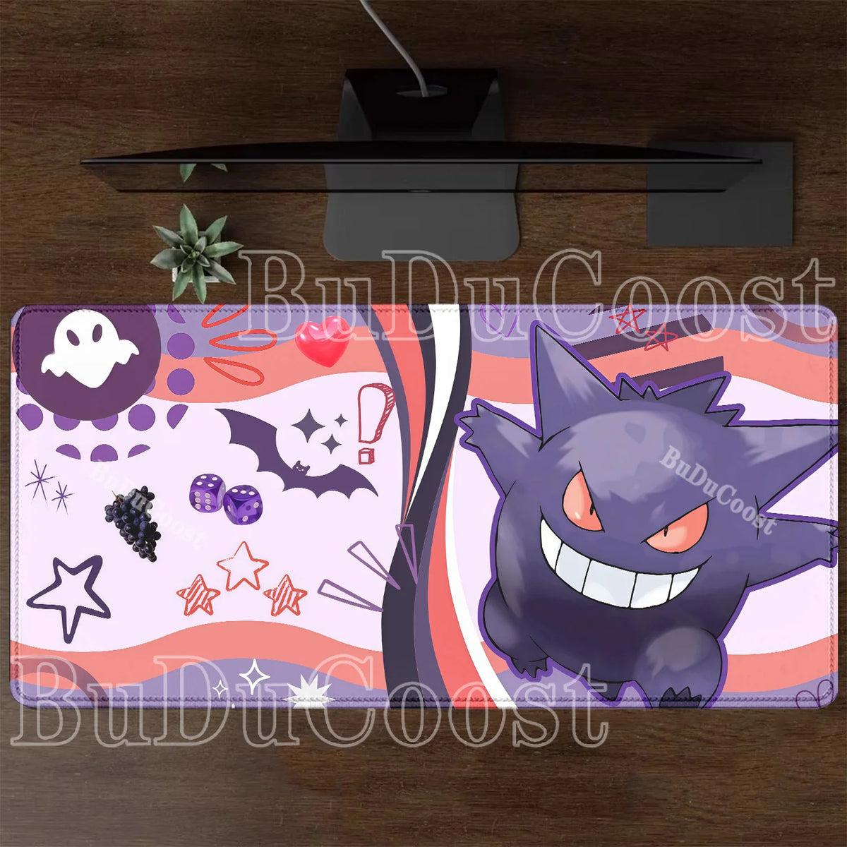 Alfombrilla Gaming XXL de Gengar con Impresión HD